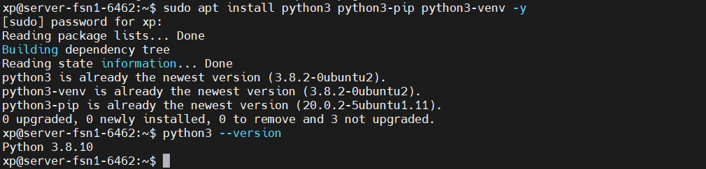 بررسی نسخه پایتون