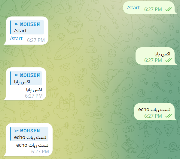 تست ربات echo