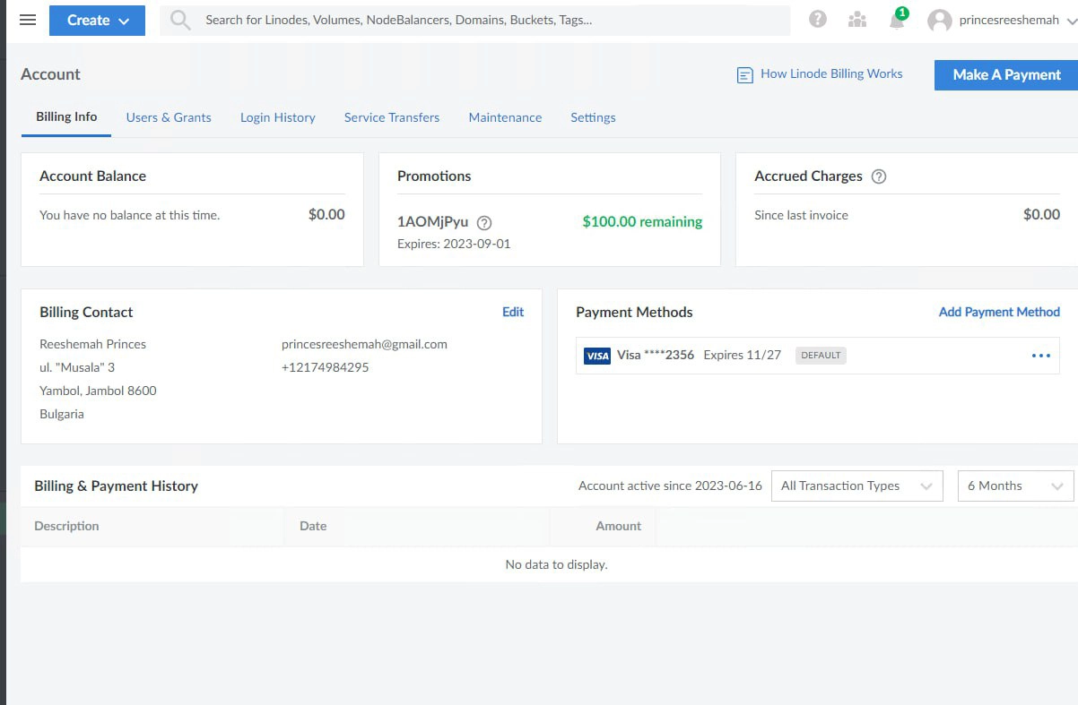 پنل کاربری لینود