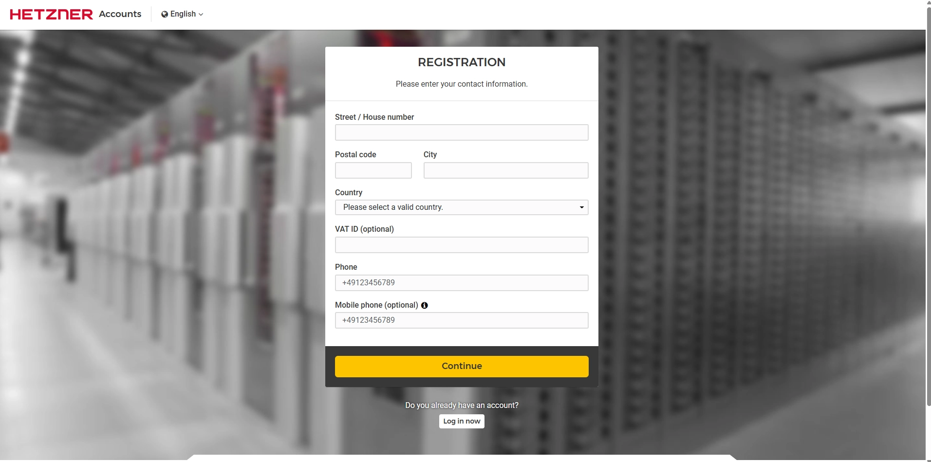 وریفای اکانت هتزنر