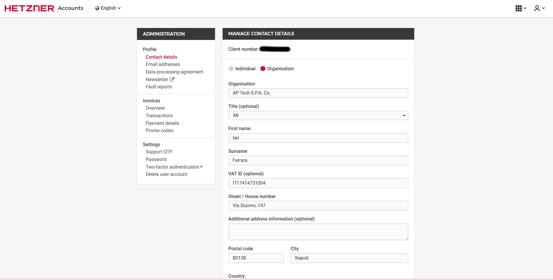 خرید اکانت هتزنر