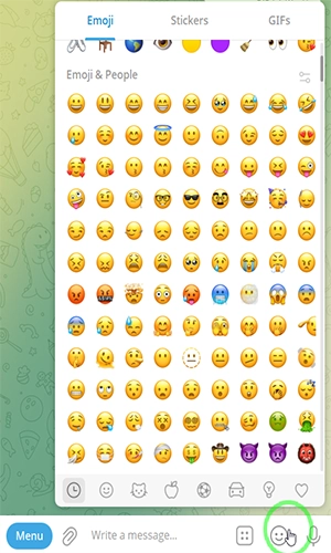 لیست ری اکشن های تلگرام