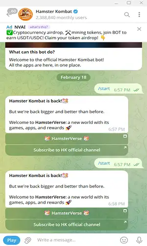 استارت ربات تلگرام استارت ربات تلگرام