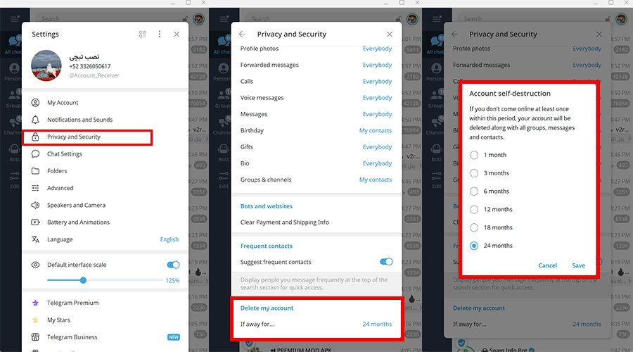 آموزش تصویری دلیت اکانت تلگرام آموزش تصویری دلیت اکانت تلگرام