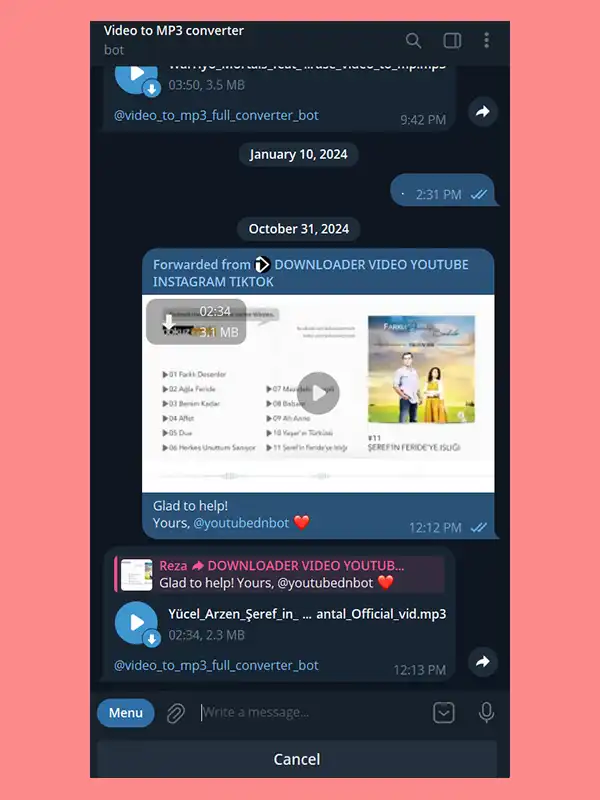 نمونه ربات تلگرام نمونه ربات تلگرام